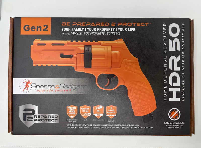 Umarex T4E P2P HDR 50 GEN 2 .50 Caliber, Self-Defense, Home-Defense Launcher (13J, 455fps, Orange, Limited Edition)