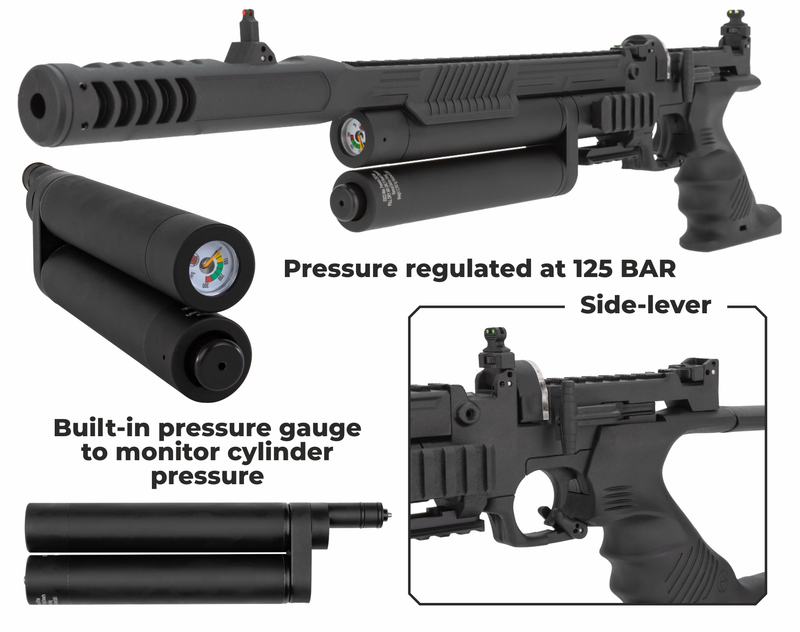 Hatsan Jet II Regulated QE .22 Cal PCP Side-Lever Air Rifle JET2-QER w/ Pellets Wearable4U Bundle (HG 2JET-RQE22)