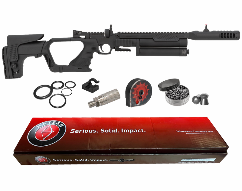 Hatsan Jet II Regulated QE .22 Cal PCP Side-Lever Air Rifle JET2-QER w/ Pellets Wearable4U Bundle (HG 2JET-RQE22)