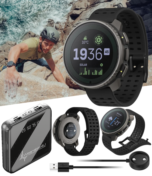Suunto Vertical Adventure GPS Watch, All Black, Large Screen, Offline Maps, Wearable4U