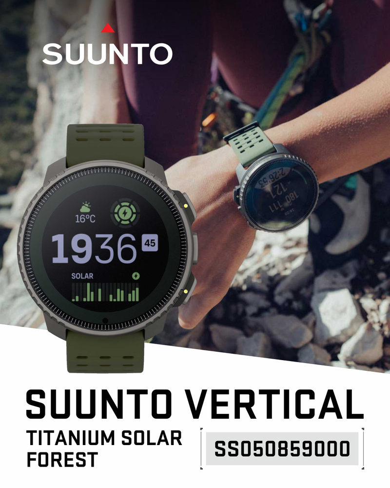 Suunto Vertical Adventure GPS Watch, All Black, Large Screen, Offline Maps, Wearable4U