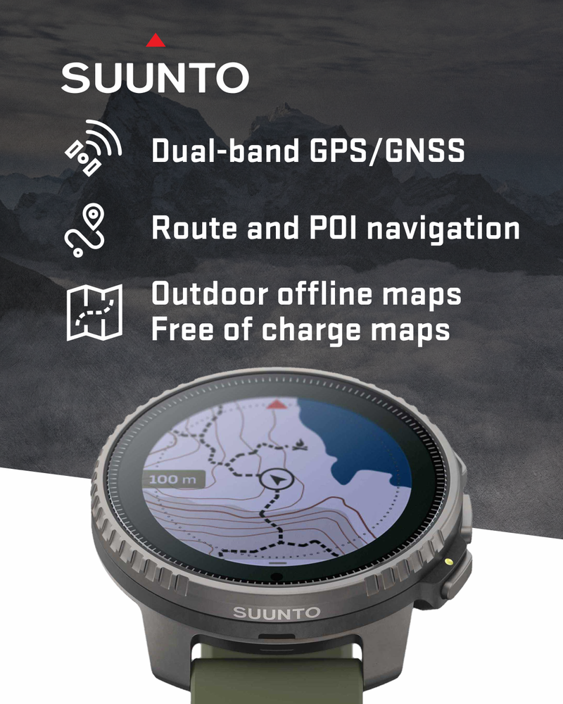 SUUNTO Vertical Adventure GPS Watch, Large Screen, Offline Maps, Solar Charging, Wearable4U