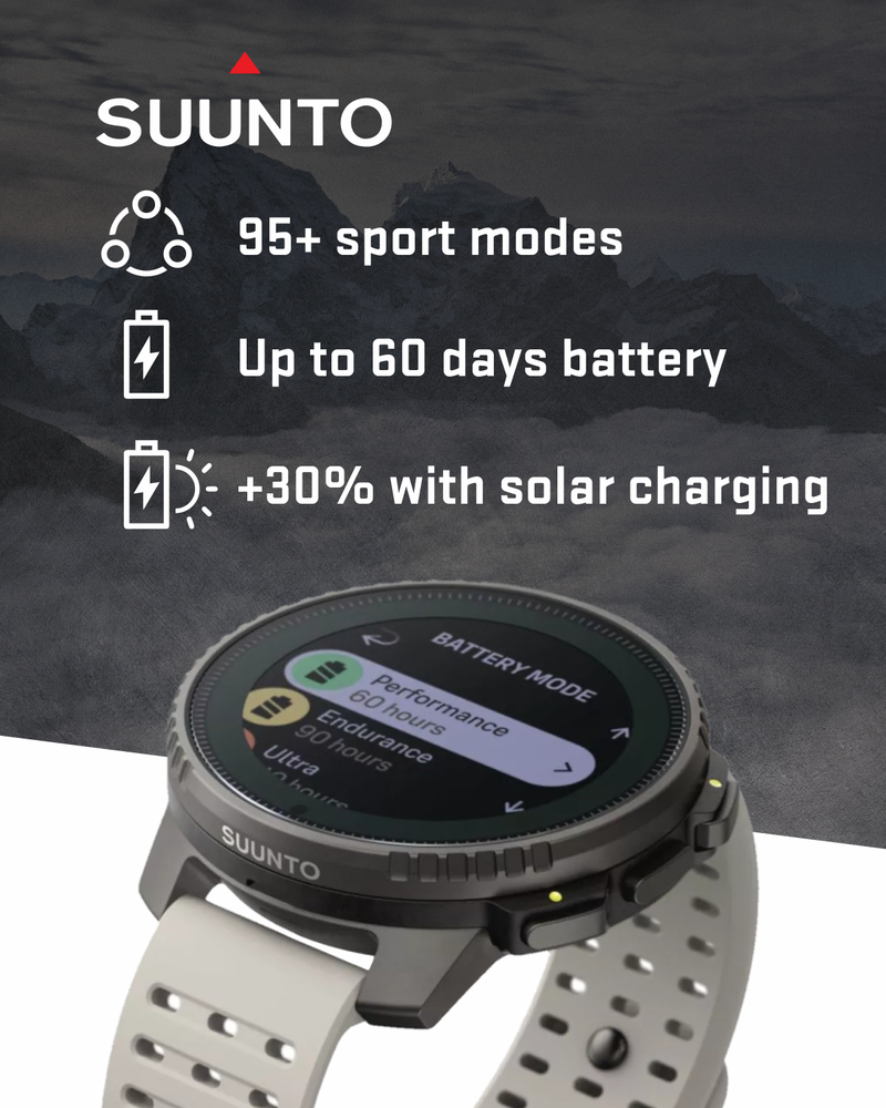 Suunto Vertical Adventure GPS Watch, All Black, Large Screen, Offline Maps, Wearable4U