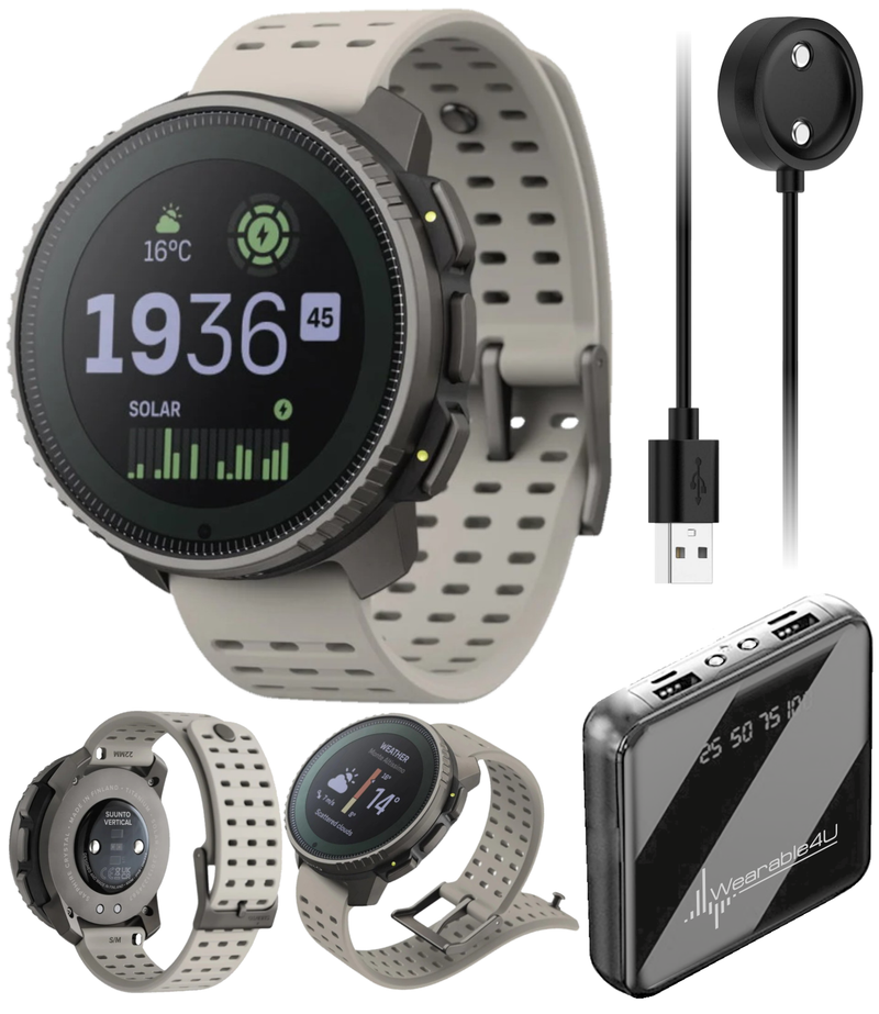 Suunto Vertical Adventure GPS Watch, All Black, Large Screen, Offline Maps, Wearable4U