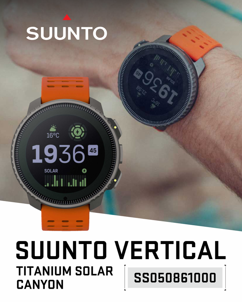 Suunto Vertical Adventure GPS Watch, All Black, Large Screen, Offline Maps, Wearable4U