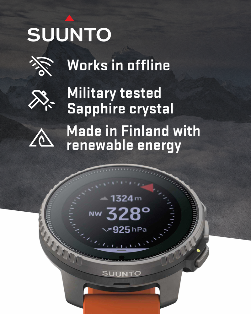 SUUNTO Vertical Adventure GPS Watch, Large Screen, Offline Maps, Solar Charging, Wearable4U