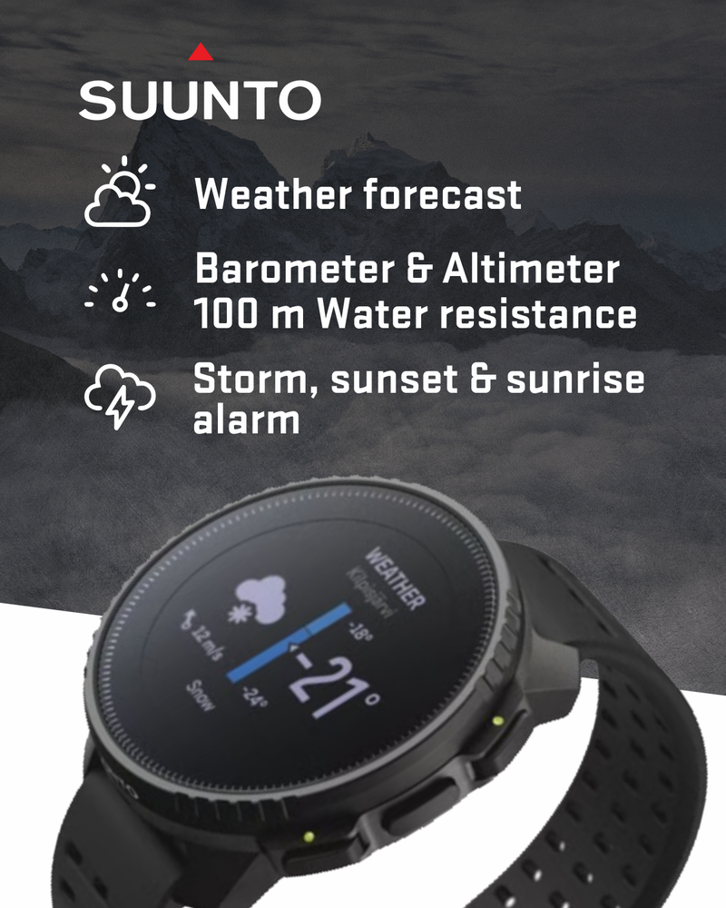 Suunto Vertical Adventure GPS Watch, All Black, Large Screen, Offline Maps, Wearable4U