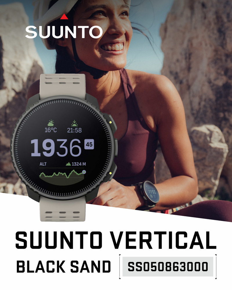 Suunto Vertical Adventure GPS Watch, All Black, Large Screen, Offline Maps, Wearable4U