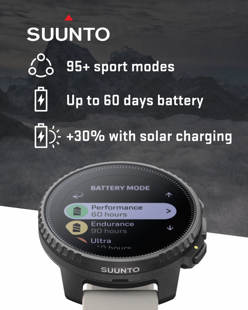 Suunto Vertical Adventure GPS Watch, All Black, Large Screen, Offline Maps, Wearable4U