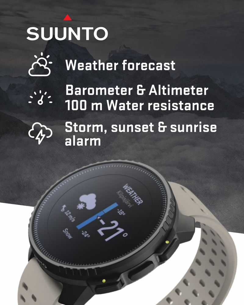 Suunto Vertical Adventure GPS Watch, All Black, Large Screen, Offline Maps, Wearable4U