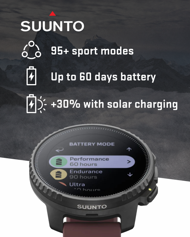 Suunto Vertical Adventure GPS Watch, All Black, Large Screen, Offline Maps, Wearable4U