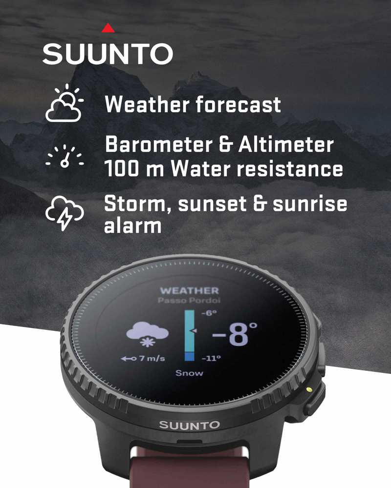 Suunto Vertical Adventure GPS Watch, All Black, Large Screen, Offline Maps, Wearable4U