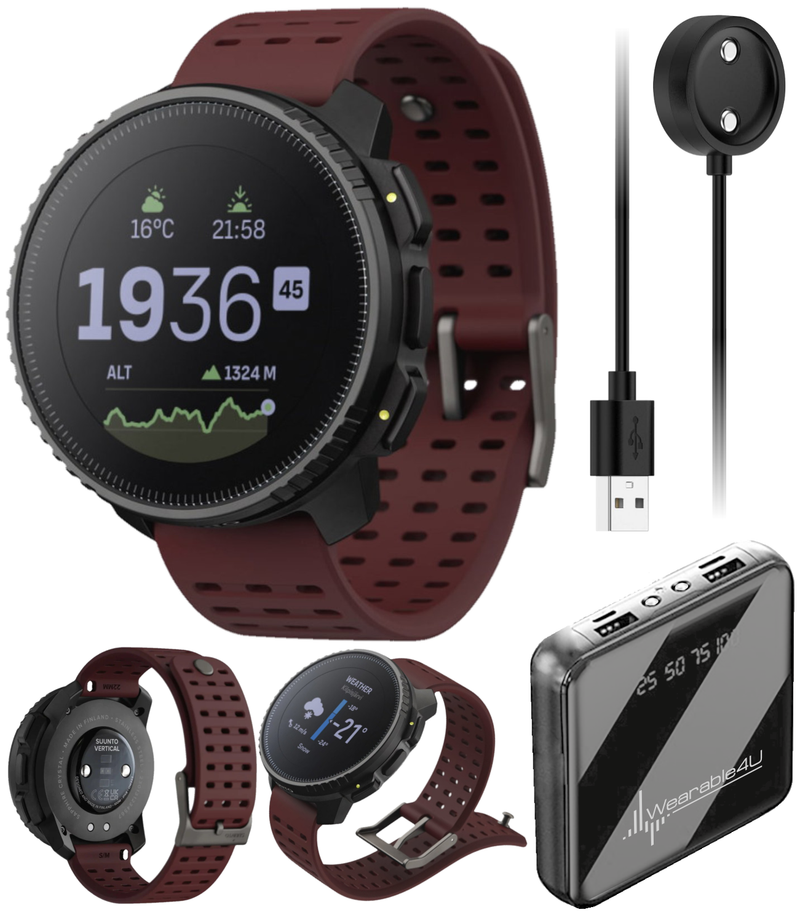 Suunto Vertical Adventure GPS Watch, All Black, Large Screen, Offline Maps, Wearable4U