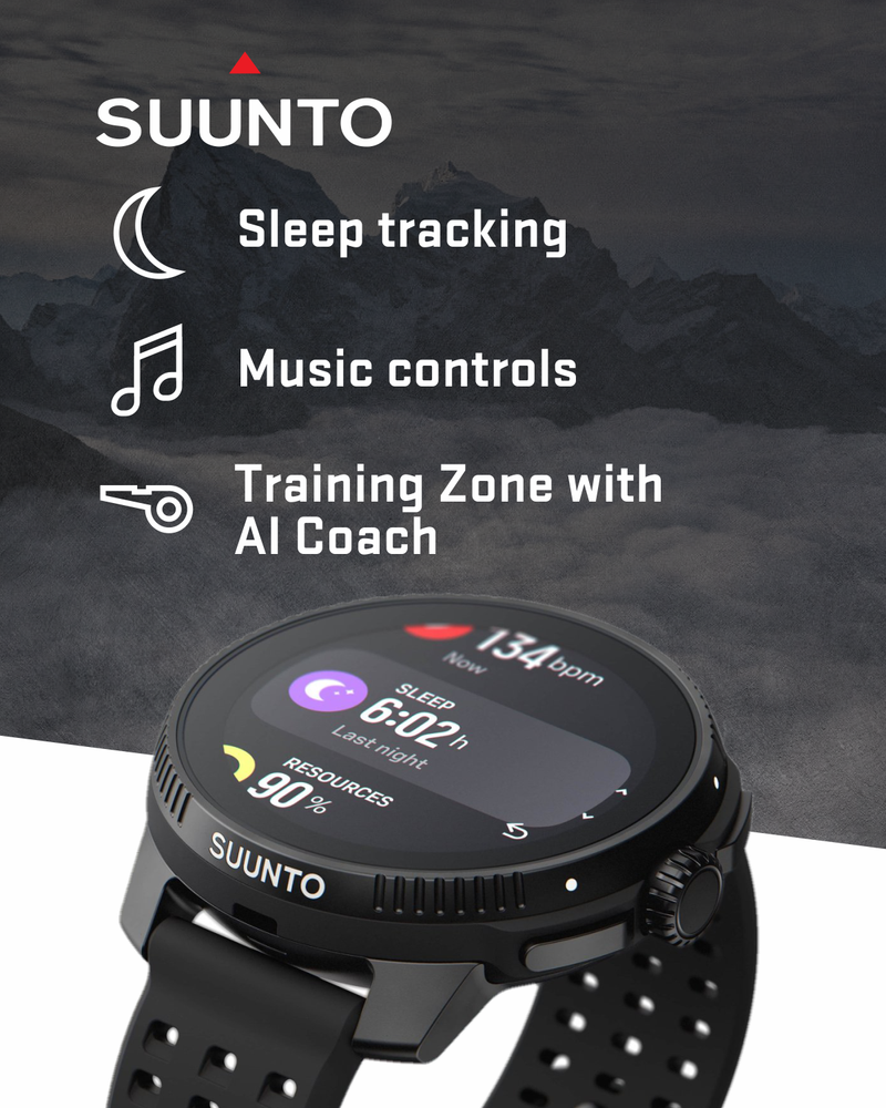 SUUNTO Race Sports Smartwatch, GPS Tracker w/Clearer AMOLED Touchscreen, Dual-Band GNSS & Global Offline Map, 26-Day Standby with Wearable4U Power Bank SQ Bundle