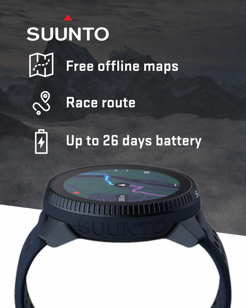 SUUNTO Race Sports Smartwatch, GPS Tracker w/Clearer AMOLED Touchscreen, Dual-Band GNSS & Global Offline Map, 26-Day Standby with Wearable4U Power Bank SQ Bundle