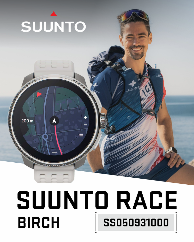 SUUNTO Race Sports Smartwatch, GPS Tracker w/Clearer AMOLED Touchscreen, Dual-Band GNSS & Global Offline Map, 26-Day Standby with Wearable4U Power Bank SQ Bundle