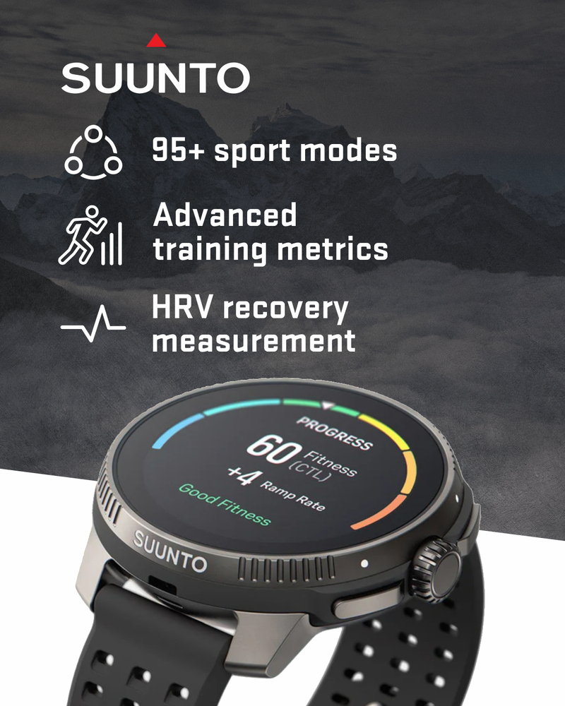 SUUNTO Race Sports Smartwatch, GPS Tracker w/Clearer AMOLED Touchscreen, Dual-Band GNSS & Global Offline Map, 26-Day Standby with Wearable4U Power Bank SQ Bundle