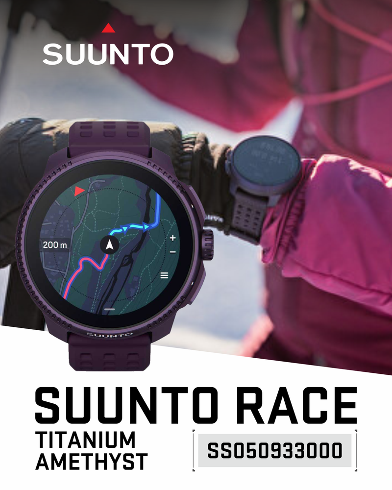 SUUNTO Race Sports Smartwatch, GPS Tracker w/Clearer AMOLED Touchscreen, Dual-Band GNSS & Global Offline Map, 26-Day Standby with Wearable4U Power Bank SQ Bundle