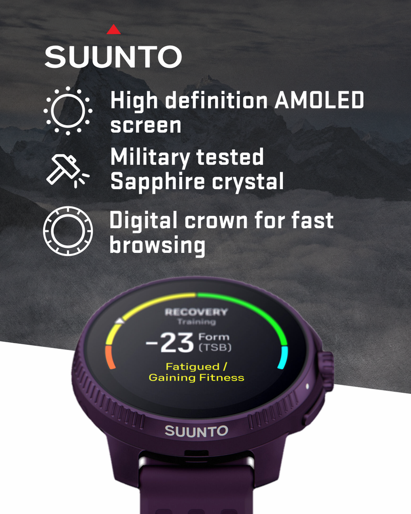 SUUNTO Race Sports Smartwatch, GPS Tracker w/Clearer AMOLED Touchscreen, Dual-Band GNSS & Global Offline Map, 26-Day Standby with Wearable4U Power Bank SQ Bundle