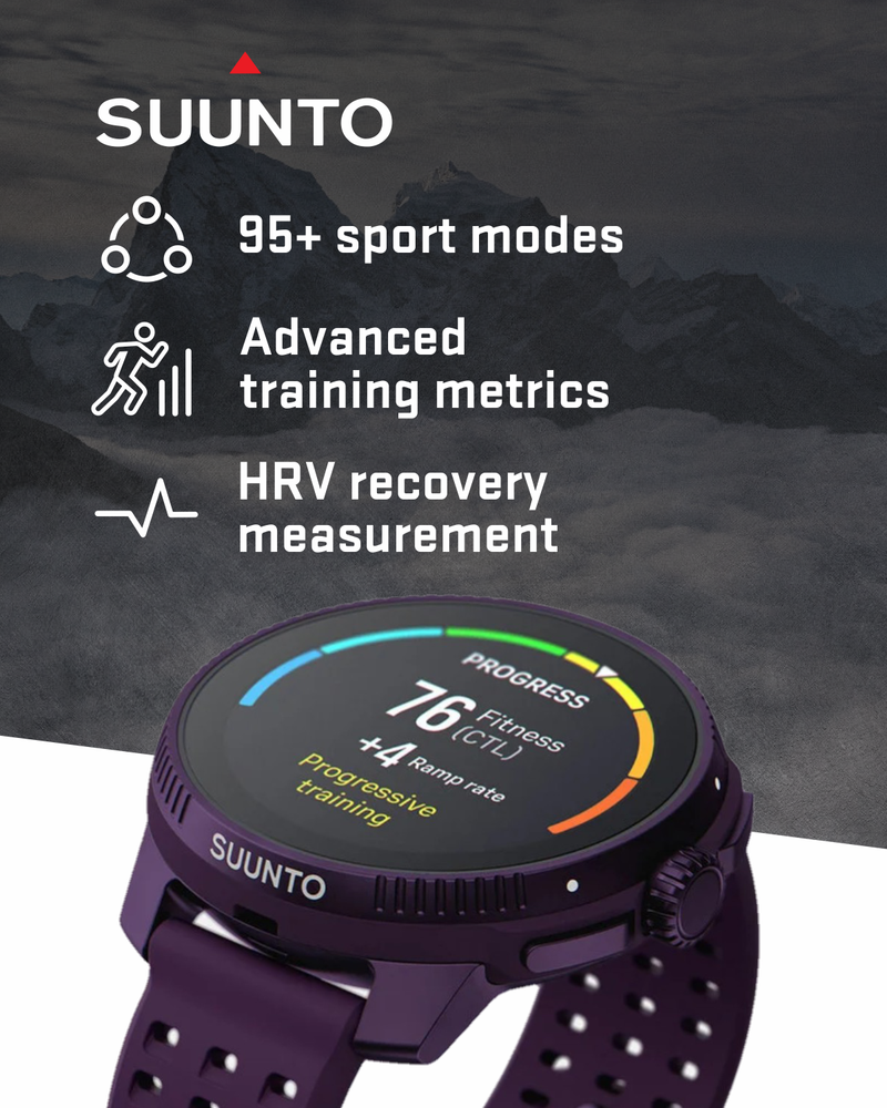 SUUNTO Race Sports Smartwatch, GPS Tracker w/Clearer AMOLED Touchscreen, Dual-Band GNSS & Global Offline Map, 26-Day Standby with Wearable4U Power Bank SQ Bundle