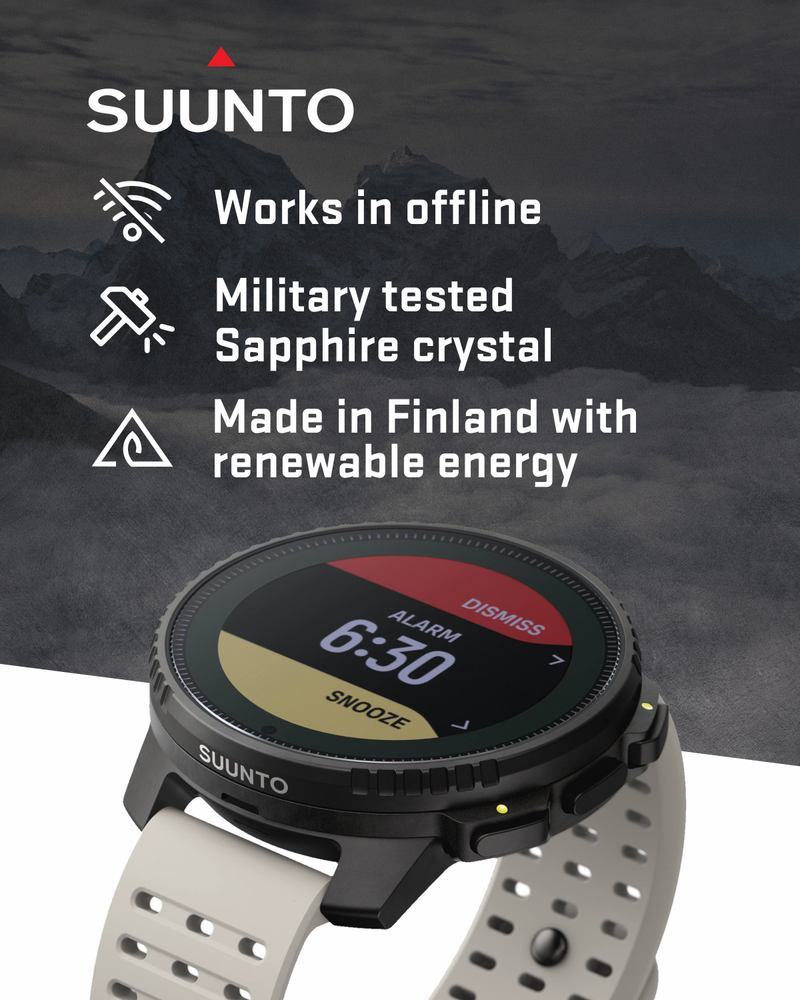 Suunto Vertical Adventure GPS Watch, All Black, Large Screen, Offline Maps, Wearable4U