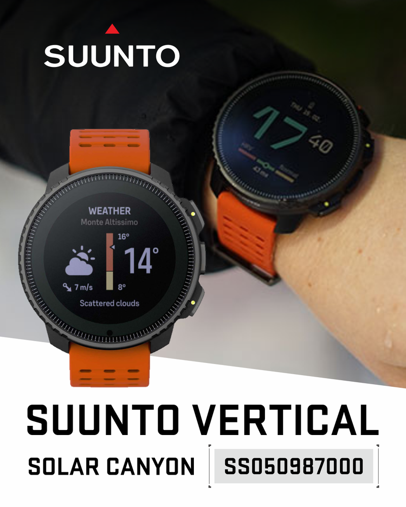 Suunto Vertical Adventure GPS Watch, All Black, Large Screen, Offline Maps, Wearable4U