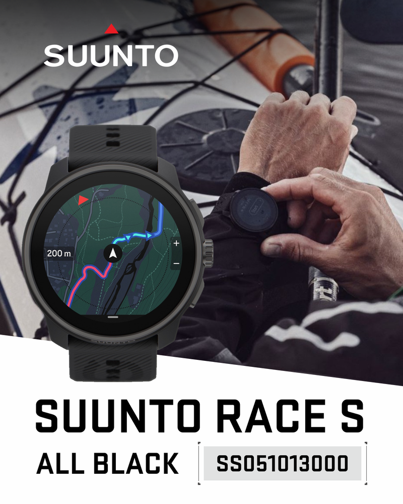 Suunto Race S GPS Sports Smartwatch, AMOLED Touchscreen w/ 13D Standby, Dualband GNSS, Global Offline Map, Advanced Training with Wearable4U Power Bank Bundle