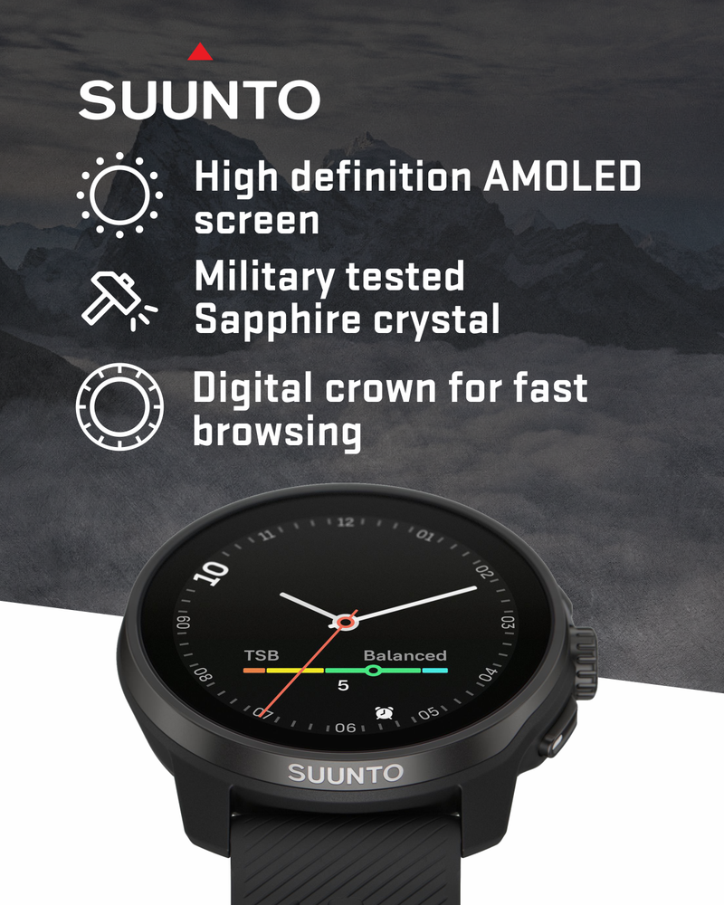 Suunto Race S GPS Sports Smartwatch, AMOLED Touchscreen w/ 13D Standby, Dualband GNSS, Global Offline Map, Advanced Training with Wearable4U Power Bank Bundle