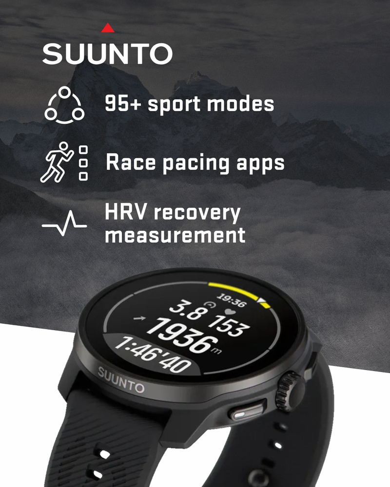 Suunto Race S GPS Sports Smartwatch, AMOLED Touchscreen w/ 13D Standby, Dualband GNSS, Global Offline Map, Advanced Training with Wearable4U Power Bank Bundle