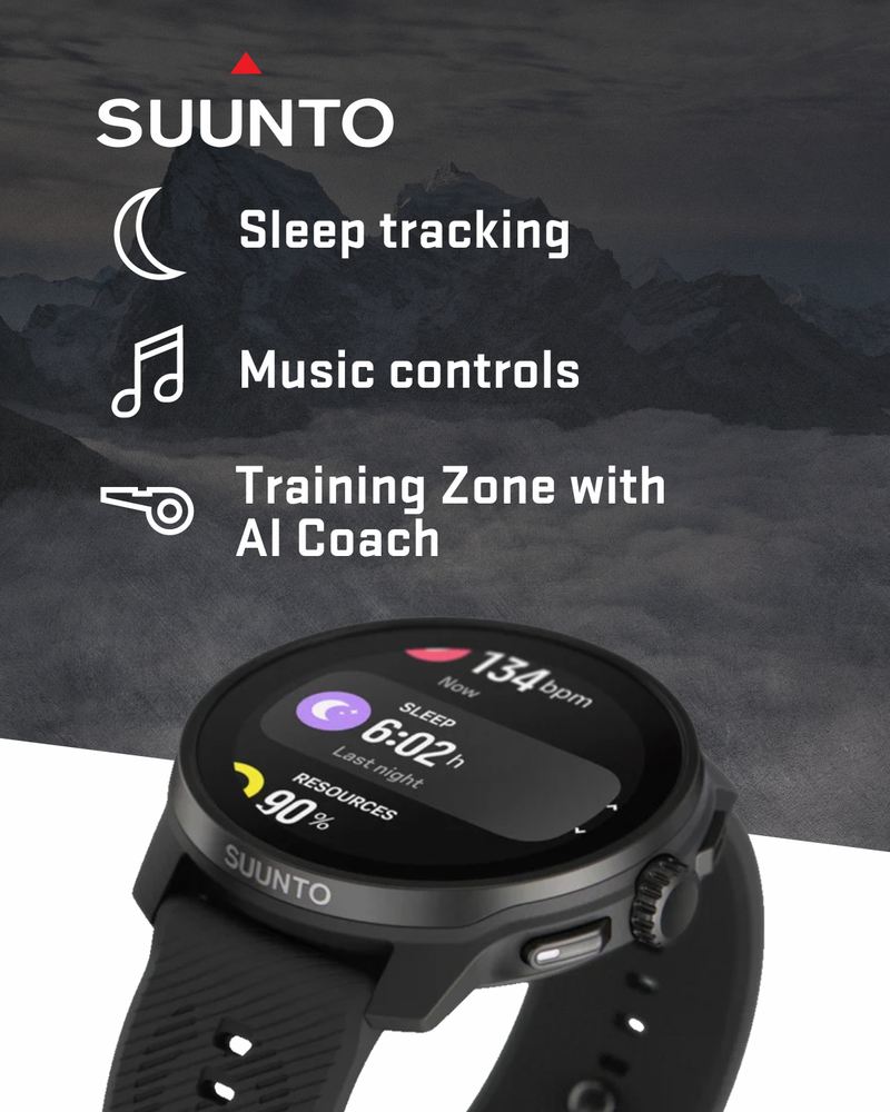 Suunto Race S GPS Sports Smartwatch, AMOLED Touchscreen w/ 13D Standby, Dualband GNSS, Global Offline Map, Advanced Training with Wearable4U Power Bank Bundle