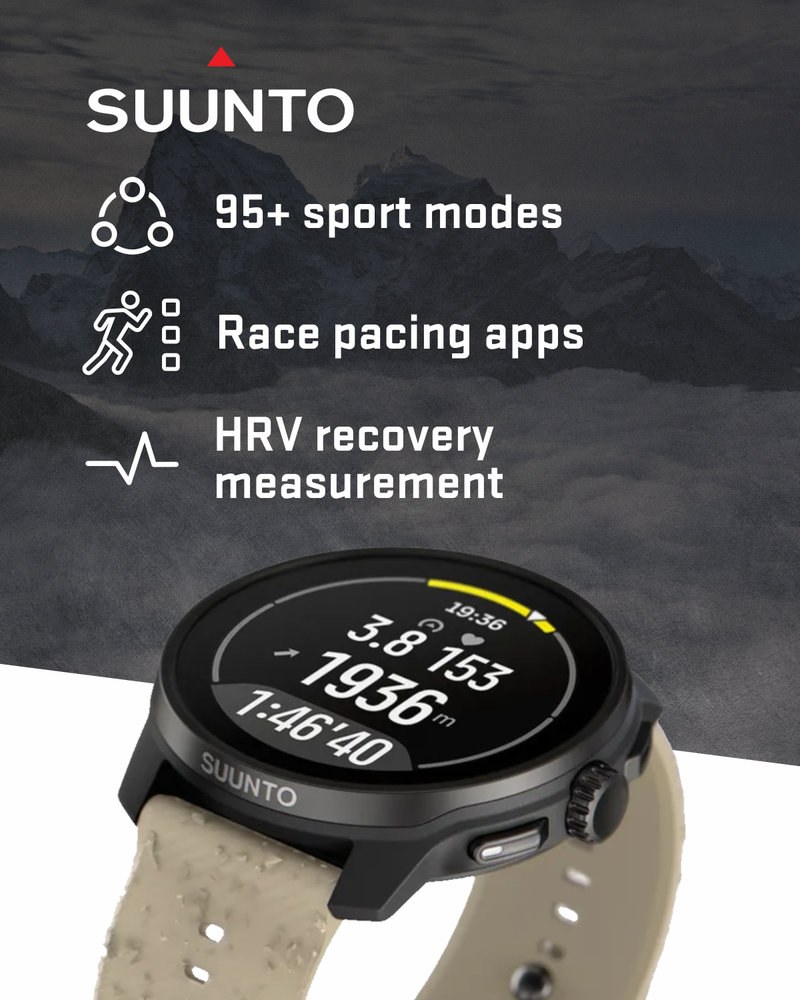 Suunto Race S GPS Sports Smartwatch, AMOLED Touchscreen w/ 13D Standby, Dualband GNSS, Global Offline Map, Advanced Training with Wearable4U Power Bank Bundle