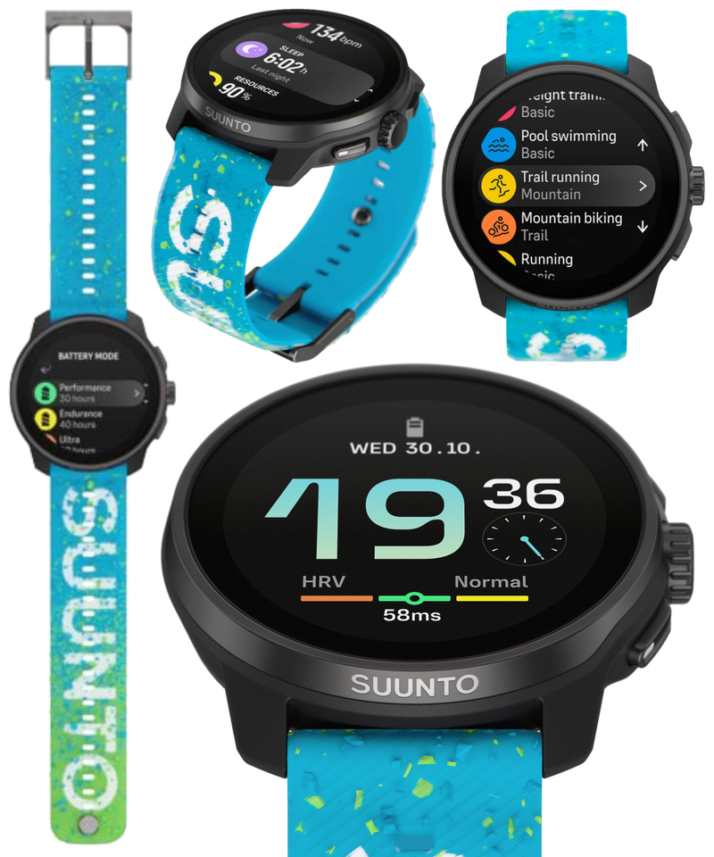 Suunto Race S GPS Sports Smartwatch, AMOLED Touchscreen w/ 13D Standby, Dualband GNSS, Global Offline Map, Advanced Training with Wearable4U Power Bank Bundle