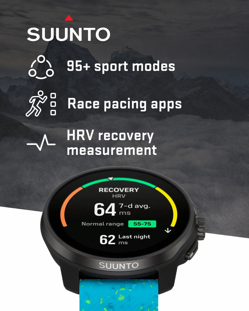 Suunto Race S GPS Sports Smartwatch, AMOLED Touchscreen w/ 13D Standby, Dualband GNSS, Global Offline Map, Advanced Training with Wearable4U Power Bank Bundle