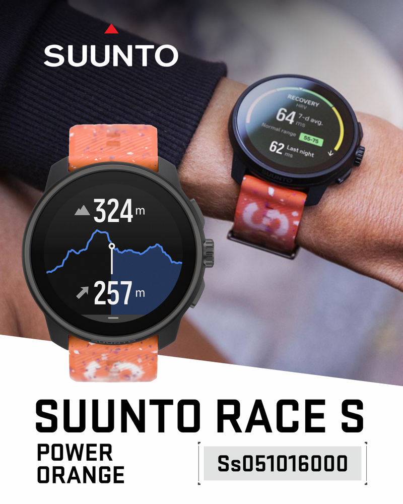 Suunto Race S GPS Sports Smartwatch, AMOLED Touchscreen w/ 13D Standby, Dualband GNSS, Global Offline Map, Advanced Training with Wearable4U Power Bank Bundle