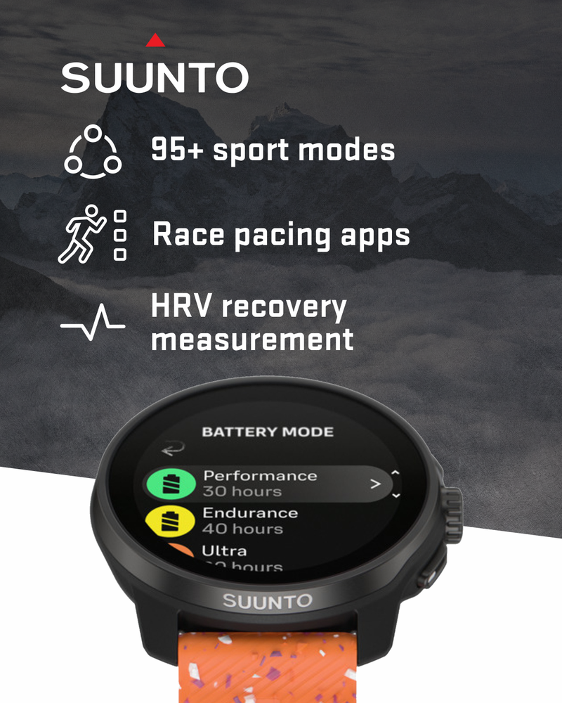 Suunto Race S GPS Sports Smartwatch, AMOLED Touchscreen w/ 13D Standby, Dualband GNSS, Global Offline Map, Advanced Training with Wearable4U Power Bank Bundle