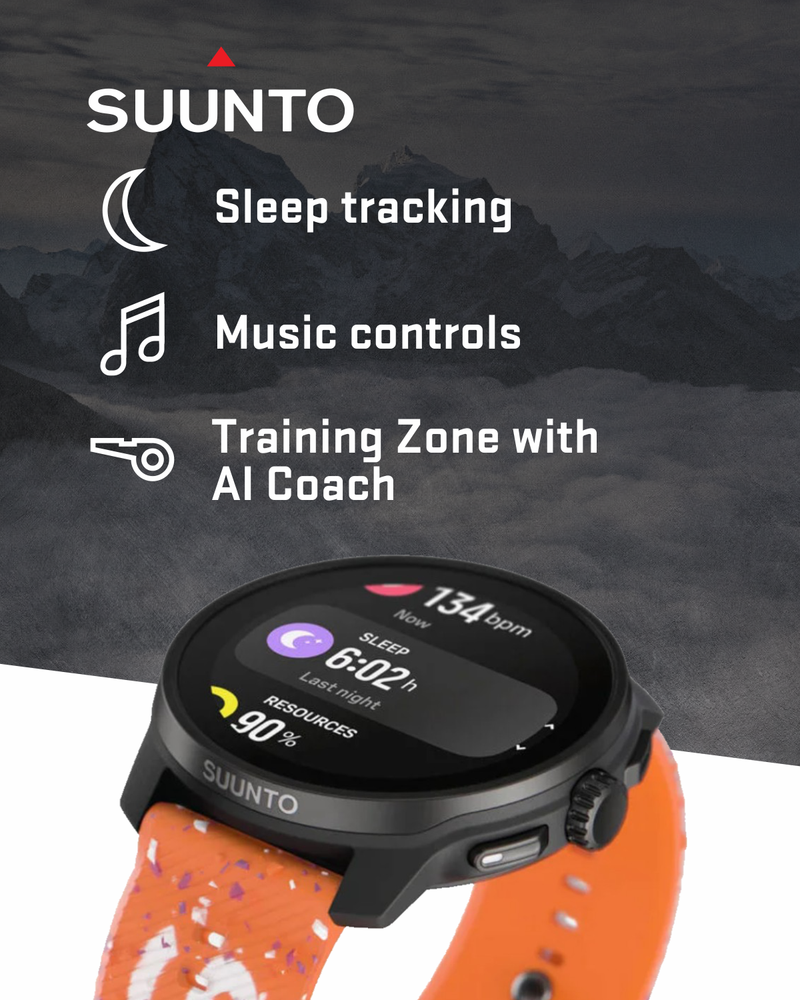 Suunto Race S GPS Sports Smartwatch, AMOLED Touchscreen w/ 13D Standby, Dualband GNSS, Global Offline Map, Advanced Training with Wearable4U Power Bank Bundle