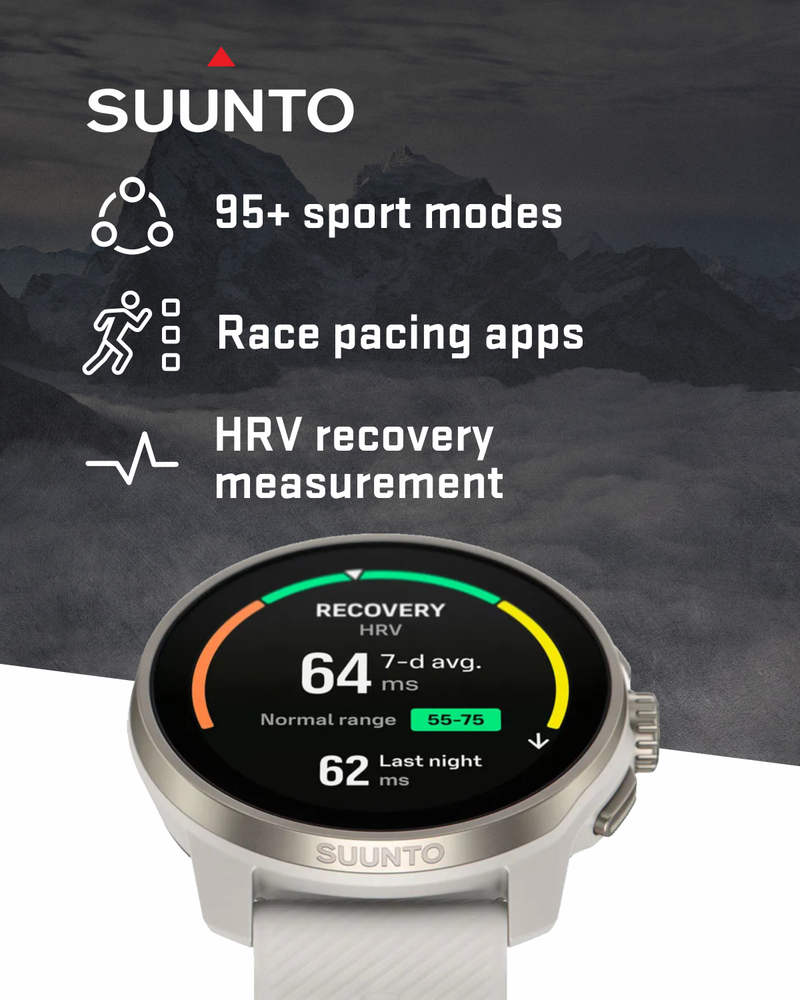 Suunto Race S GPS Sports Smartwatch, AMOLED Touchscreen w/ 13D Standby, Dualband GNSS, Global Offline Map, Advanced Training with Wearable4U Power Bank Bundle