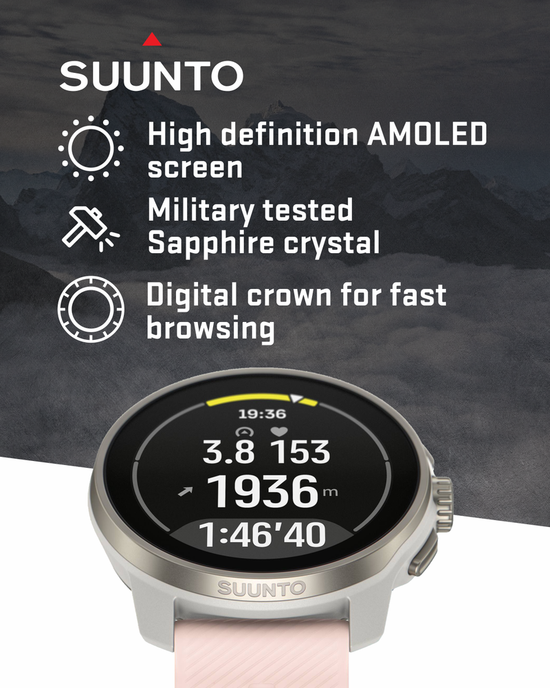 Suunto Race S GPS Sports Smartwatch, AMOLED Touchscreen w/ 13D Standby, Dualband GNSS, Global Offline Map, Advanced Training with Wearable4U Power Bank Bundle