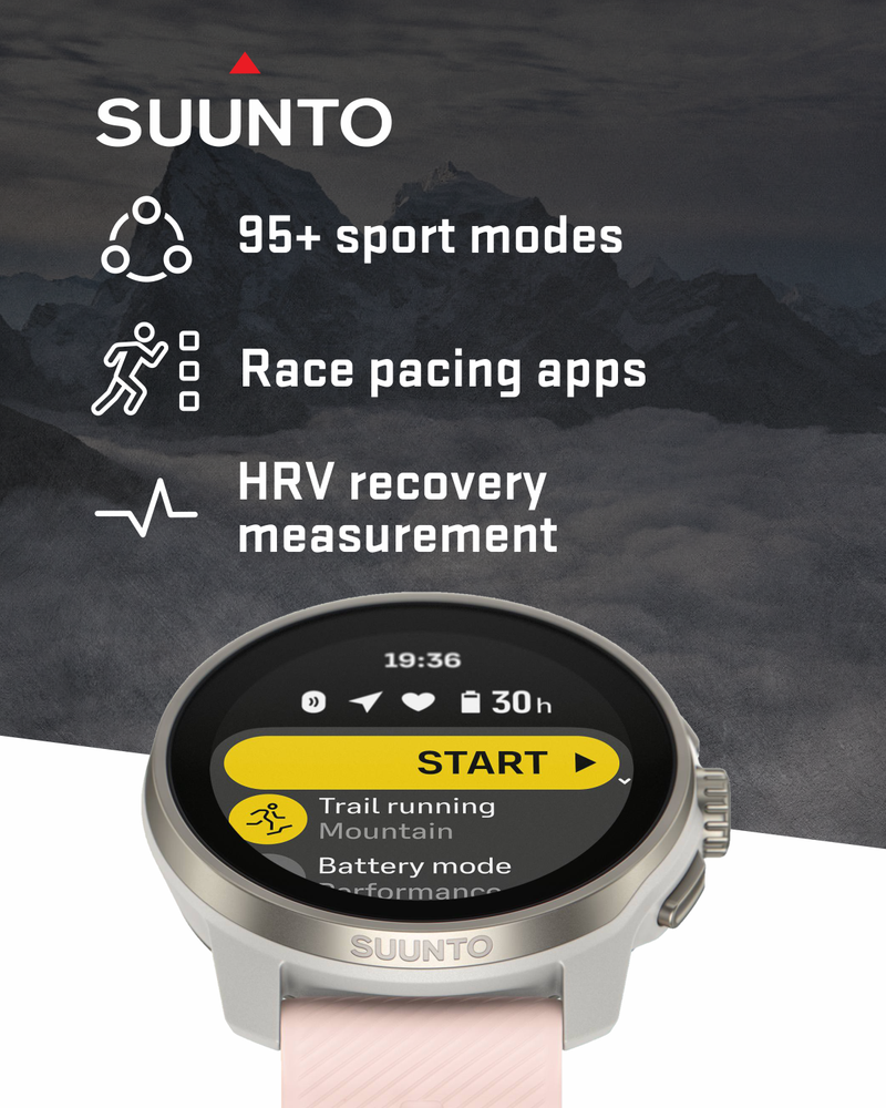 Suunto Race S GPS Sports Smartwatch, AMOLED Touchscreen w/ 13D Standby, Dualband GNSS, Global Offline Map, Advanced Training with Wearable4U Power Bank Bundle