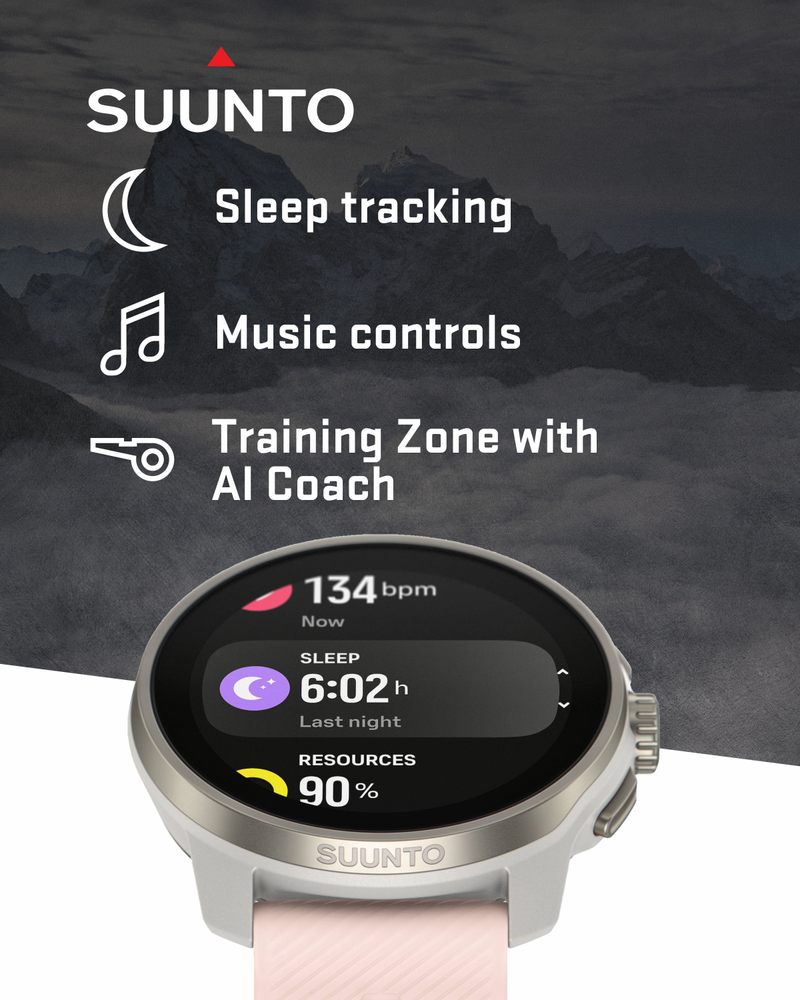 Suunto Race S GPS Sports Smartwatch, AMOLED Touchscreen w/ 13D Standby, Dualband GNSS, Global Offline Map, Advanced Training with Wearable4U Power Bank Bundle