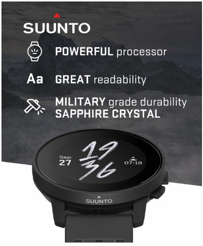 SUUNTO 9 Peak Pro Smartwatch, GPS Watch, 43mm Screen, Sapphire, Up to 12 Days Long-lasting Battery w/ Wearable4U Power Bank SQ Bundle