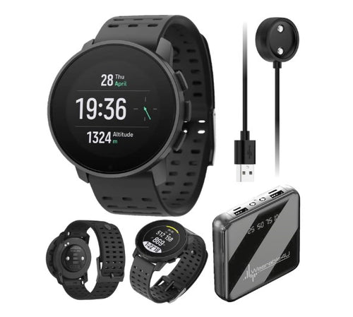 SUUNTO 9 Peak Pro Smartwatch, GPS Watch, 43mm Screen, Sapphire, Up to 12 Days Long-lasting Battery w/ Wearable4U Power Bank SQ Bundle