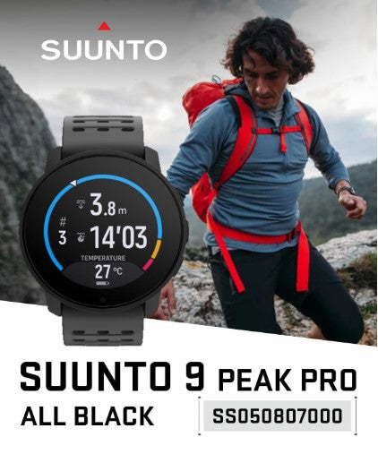 SUUNTO 9 Peak Pro Smartwatch, GPS Watch, 43mm Screen, Sapphire, Up to 12 Days Long-lasting Battery w/ Wearable4U Power Bank SQ Bundle