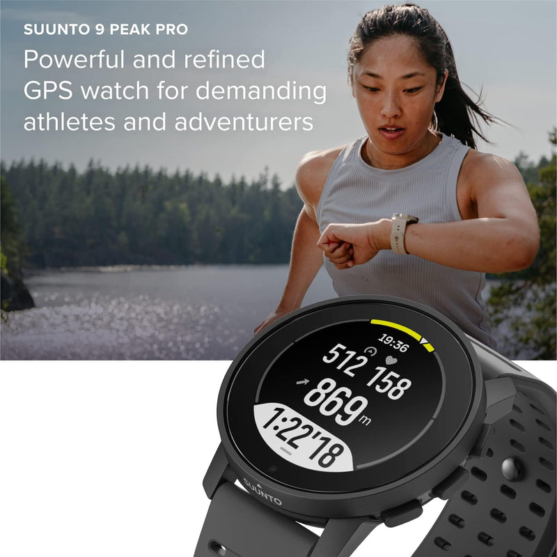 SUUNTO 9 Peak Pro Smartwatch, GPS Watch, 43mm Screen, Sapphire, Up to 12 Days Long-lasting Battery