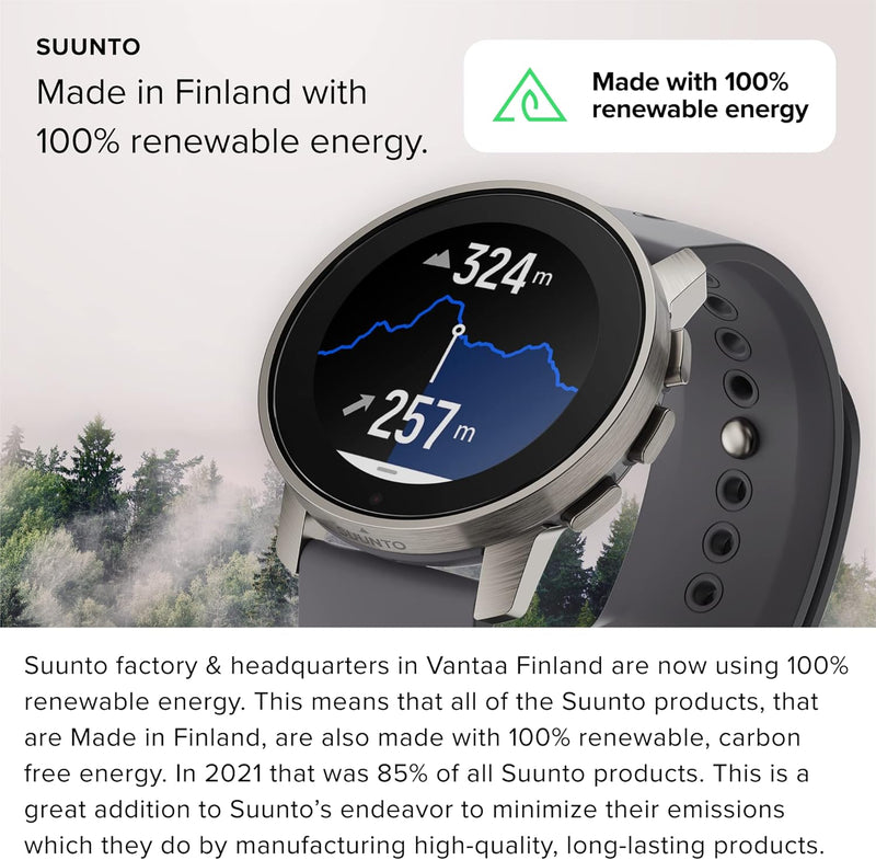 SUUNTO 9 Peak Pro Smartwatch, GPS Watch, 43mm Screen, Sapphire, Up to 12 Days Long-lasting Battery