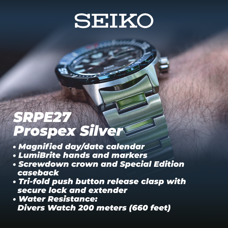 Seiko Prospex PADI Special Edition Automatic Diver 42.4 mm Black Dial Men's Watch (SRPE27)