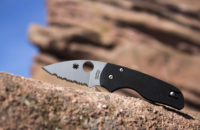 Spyderco Lil' Native 2.5" G-10 Black Folding Knife | Steel Blade | C230GS