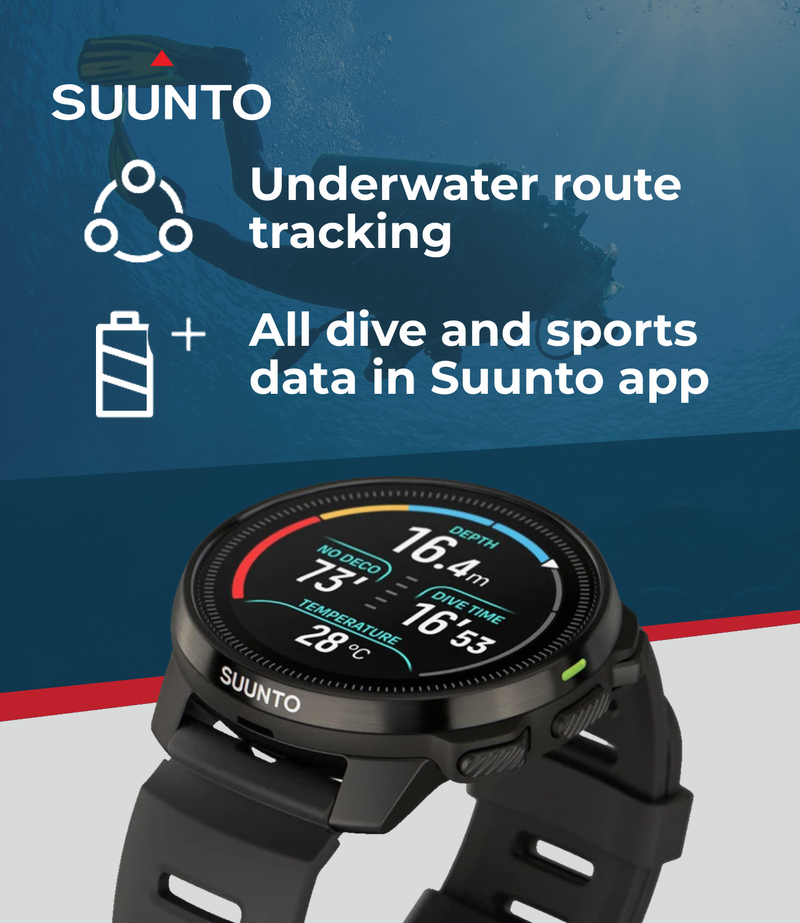 SUUNTO Ocean Dive Computer & GPS Sports Watch | 1.43'' AMOLED | Dualband GNSS