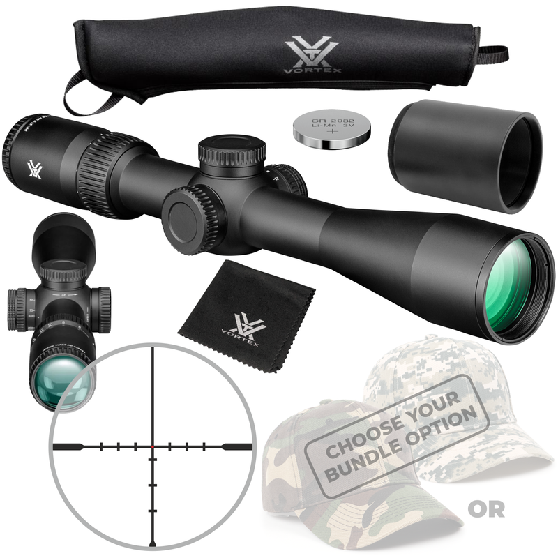 Vortex Optics Viper HD 3-15x44 SFP Dead-Hold BDC MOA Riflescope with Free Hat Bundle