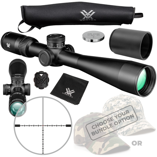 Vortex Optics Viper HD 5-25x50 SFP VMR-3 MRAD Black Riflescope with Free Hat Bundle (Copy)